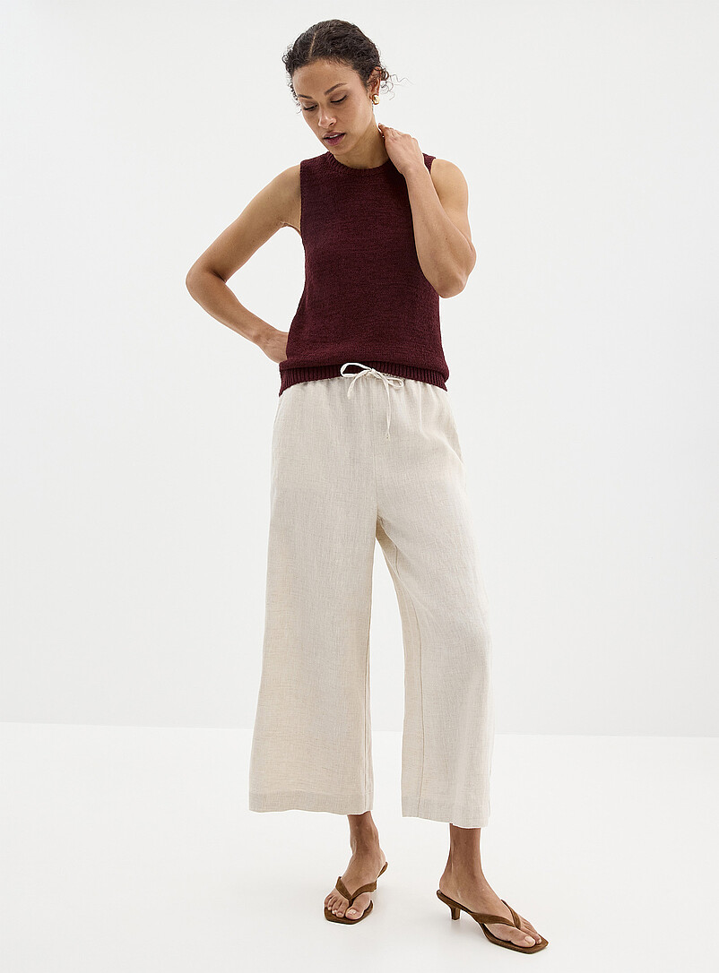 Contemporaine: Le d&eacute;bardeur maille ruban lustr&eacute;e Taupe pour femme