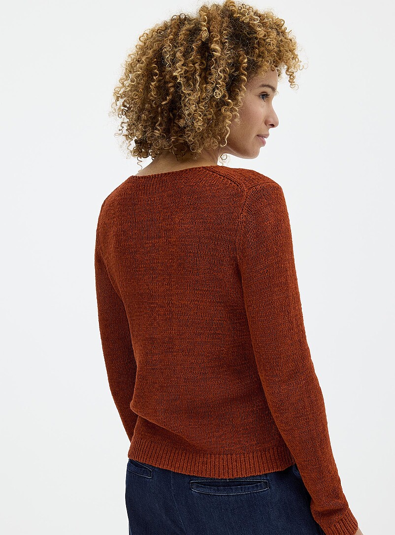 Contemporaine: Le cardigan maille ruban lustr&eacute;e Taupe pour femme