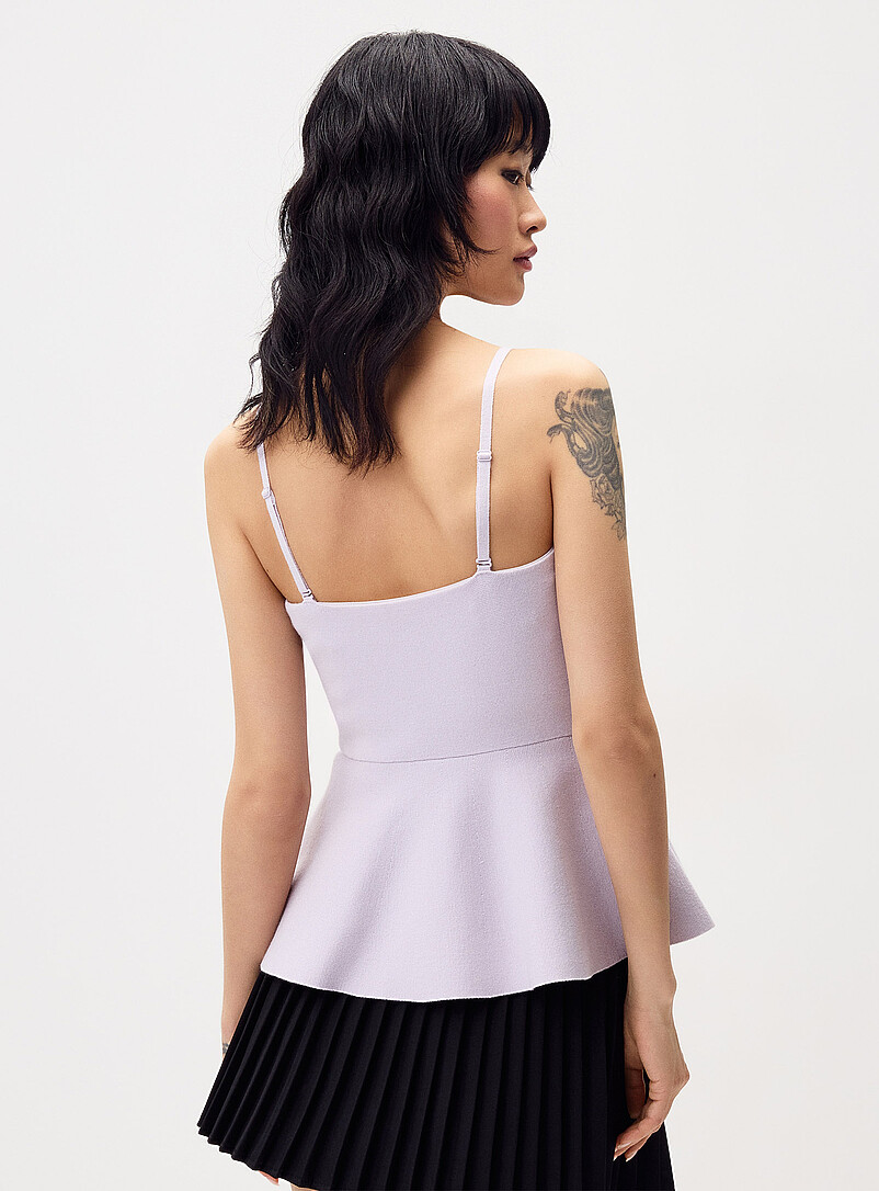 Thin-knit peplum cami | Twik | | Simons