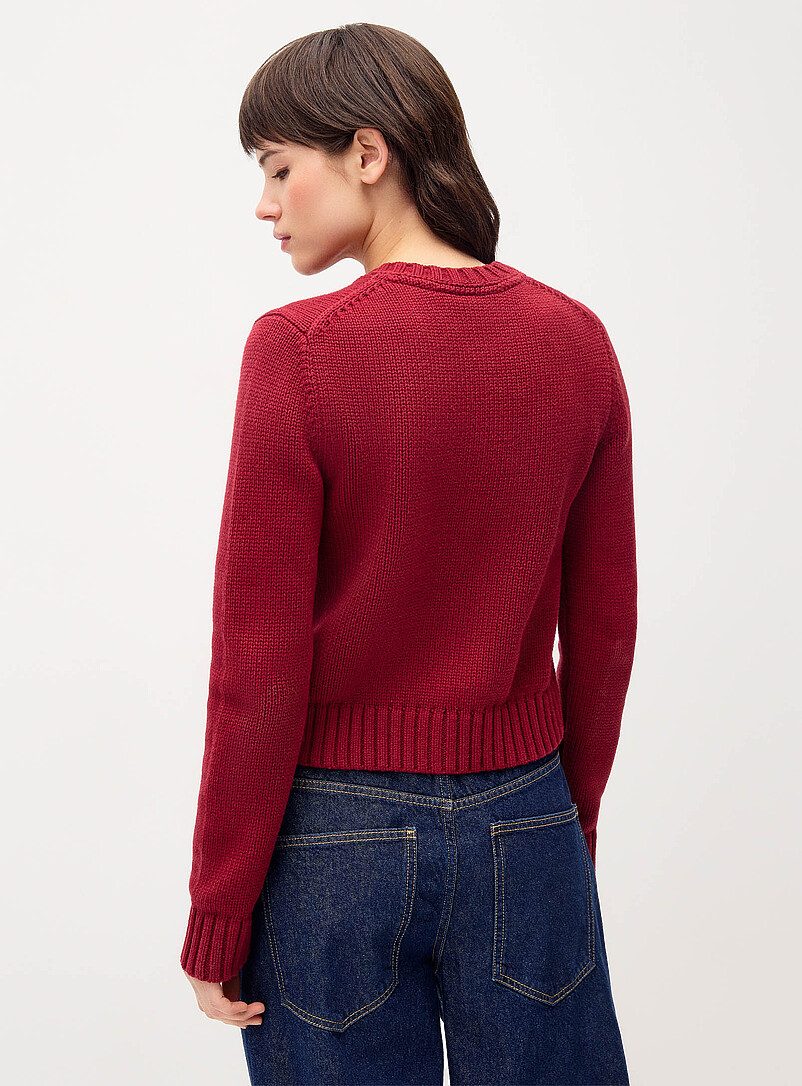 Twik: Le cardigan boutons coeurs Jaune tournesol pour femme