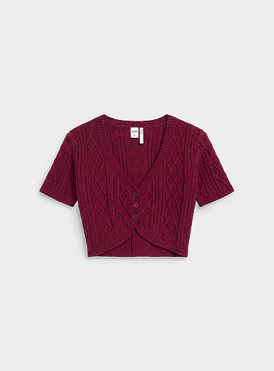 Le cardigan mini tricot c&acirc;bles
