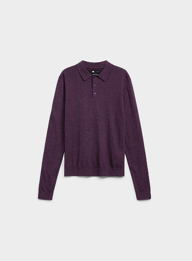 Le 31 Crimson Modal knit polo for men