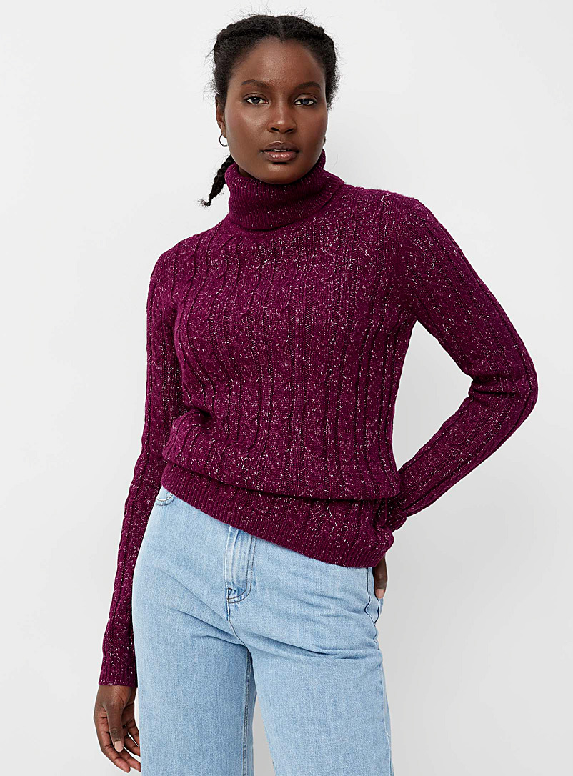 Twisted cable turtleneck 