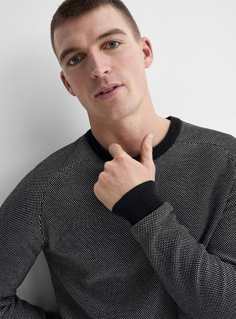 Piqué jacquard sweater product image 2