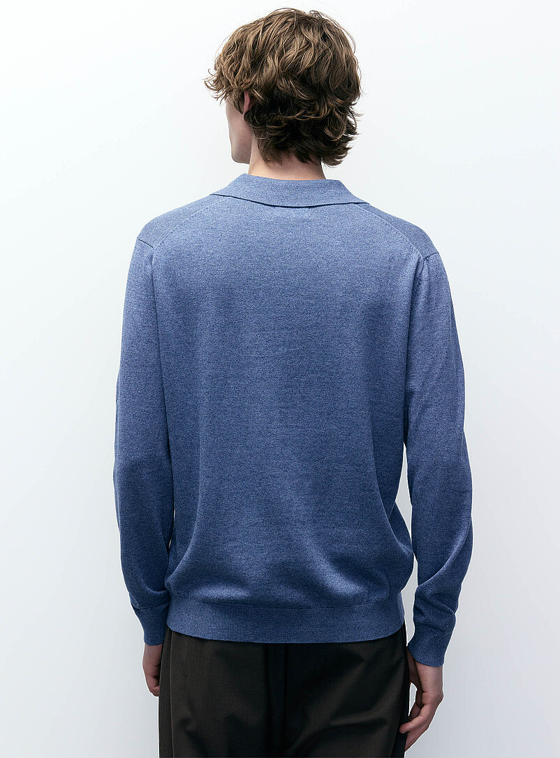 Modal-blend polo sweater product image 3