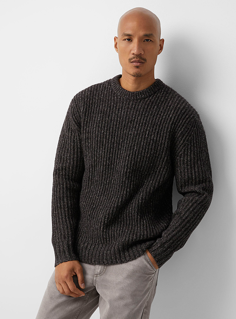 verkwistend teksten buiten gebruik Heathered ribbed knit sweater | Le 31 | Shop Men's Crew Neck Sweaters Online  | Simons