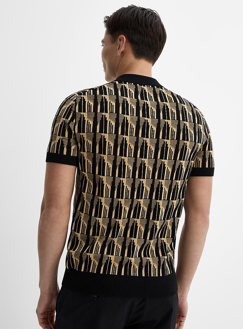 Retro jacquard polo product image 3