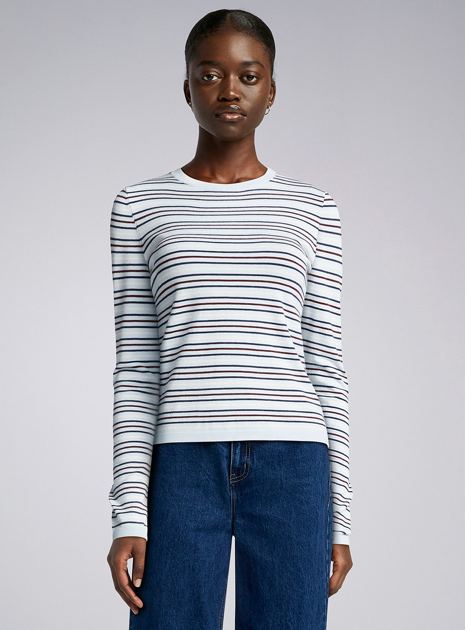 Twik Fitted Striped Sweater In Assorted