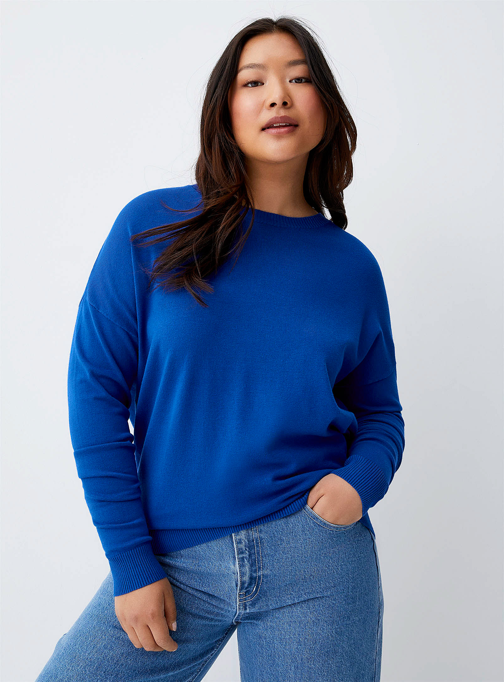 Twik Oversized Solid-colour Sweater In Blue