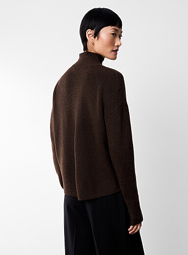 Loose mock-neck sweater