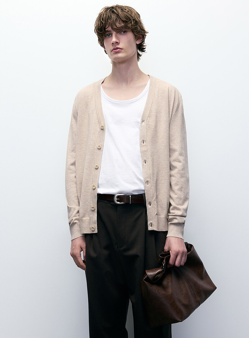 Silky knit cardigan