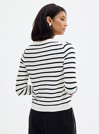 Le cardigan col rond fin tricot