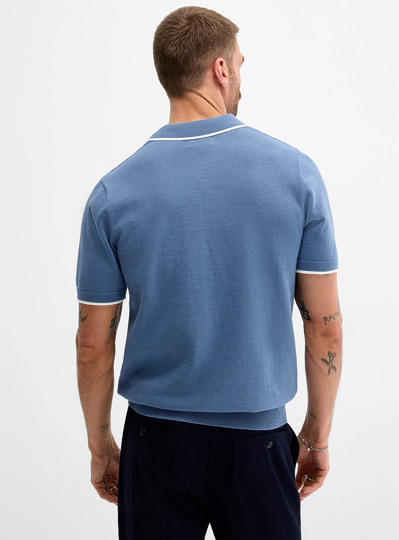 Wide-rib knit polo product image 2