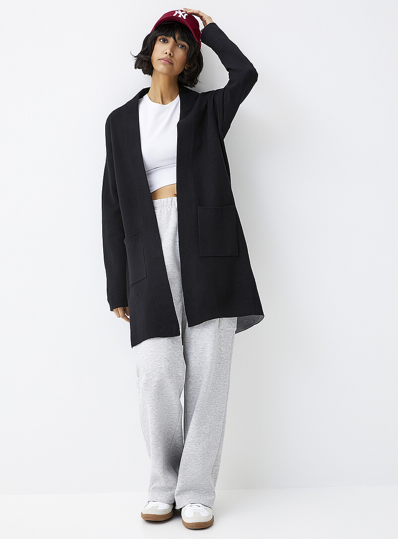 Long patch-pocket cardigan product image 2