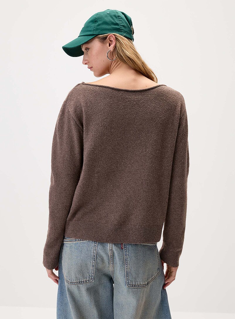 Ultra-soft boat-collar sweater product image 3