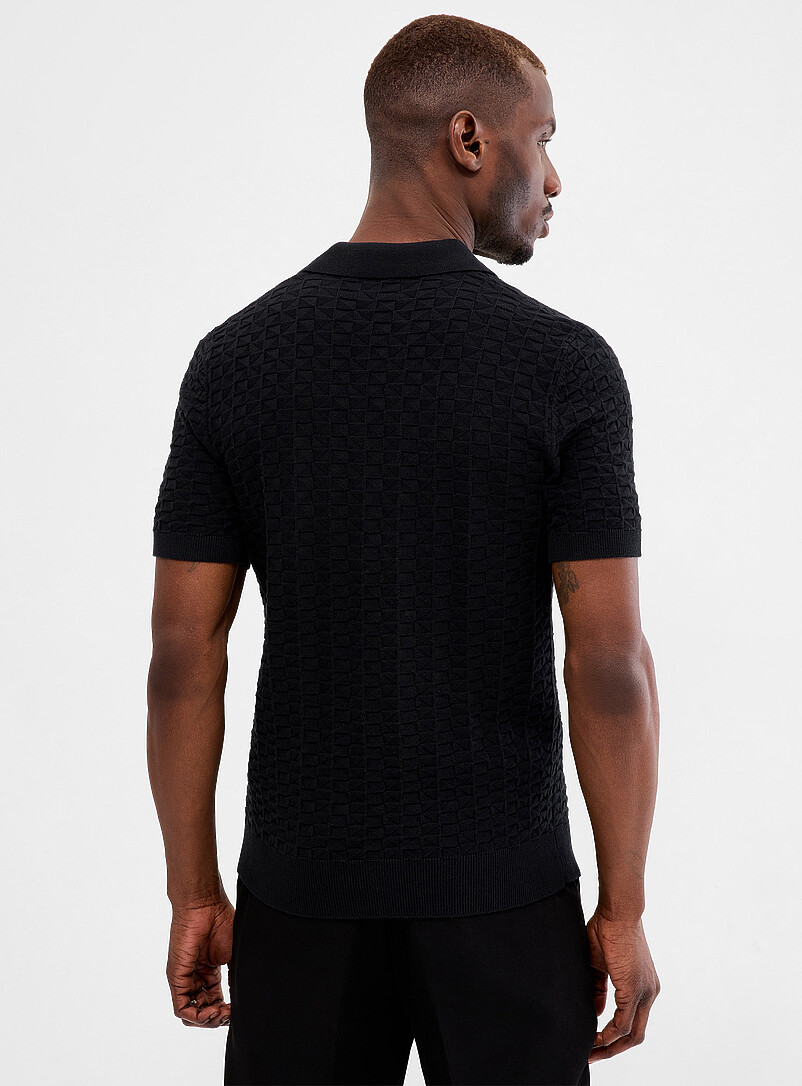 Embossed jacquard polo product image 3