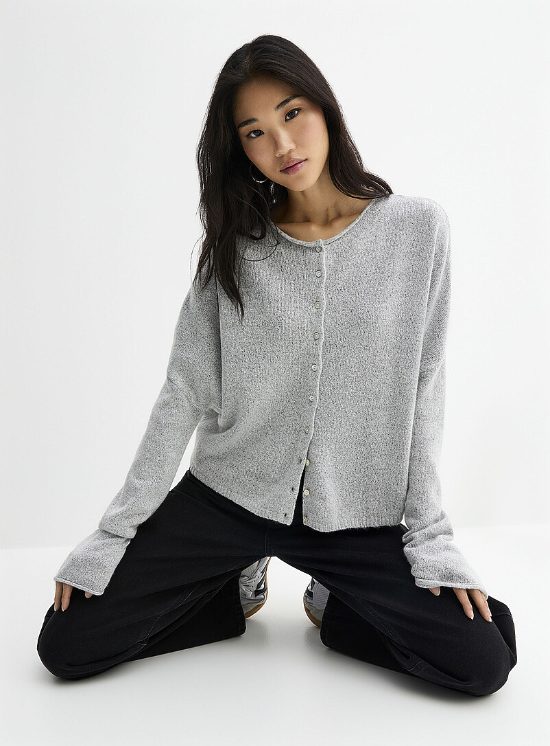 Roll-edge cardigan product image 2