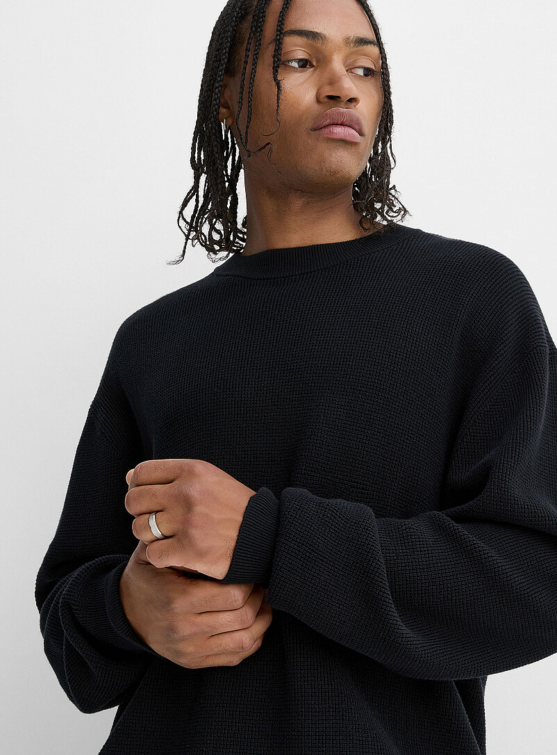 Loose waffle-knit sweater product image 2