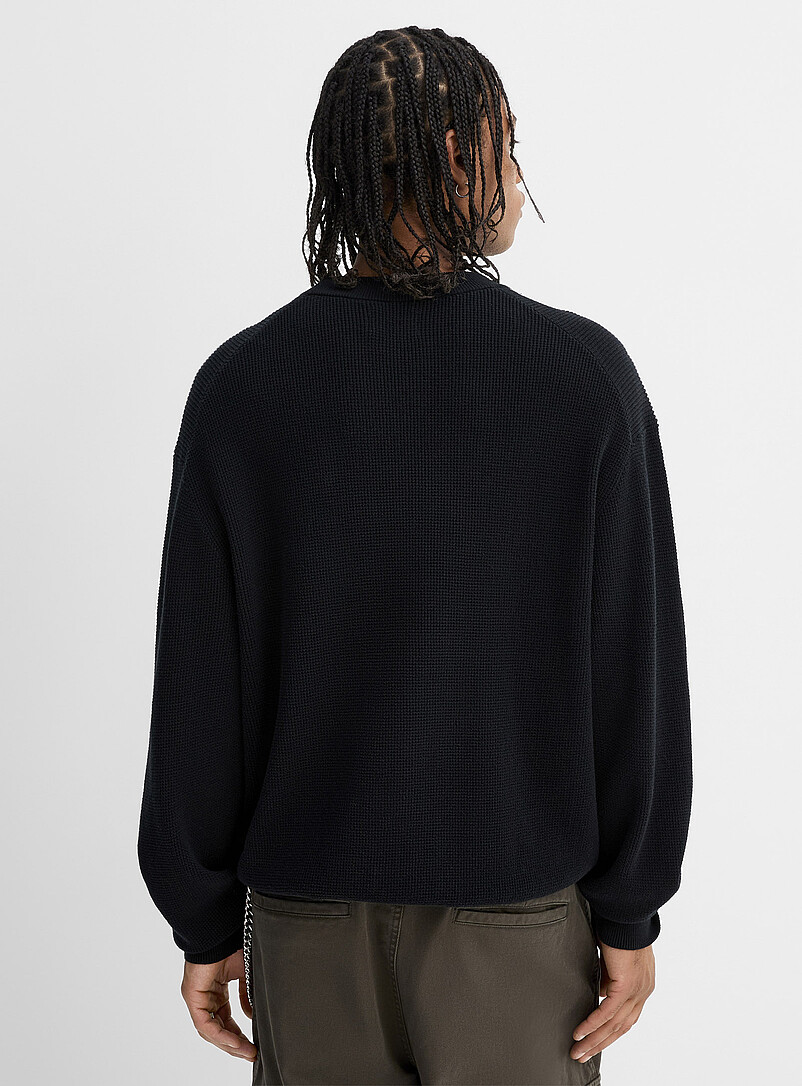 Loose waffle-knit sweater product image 3