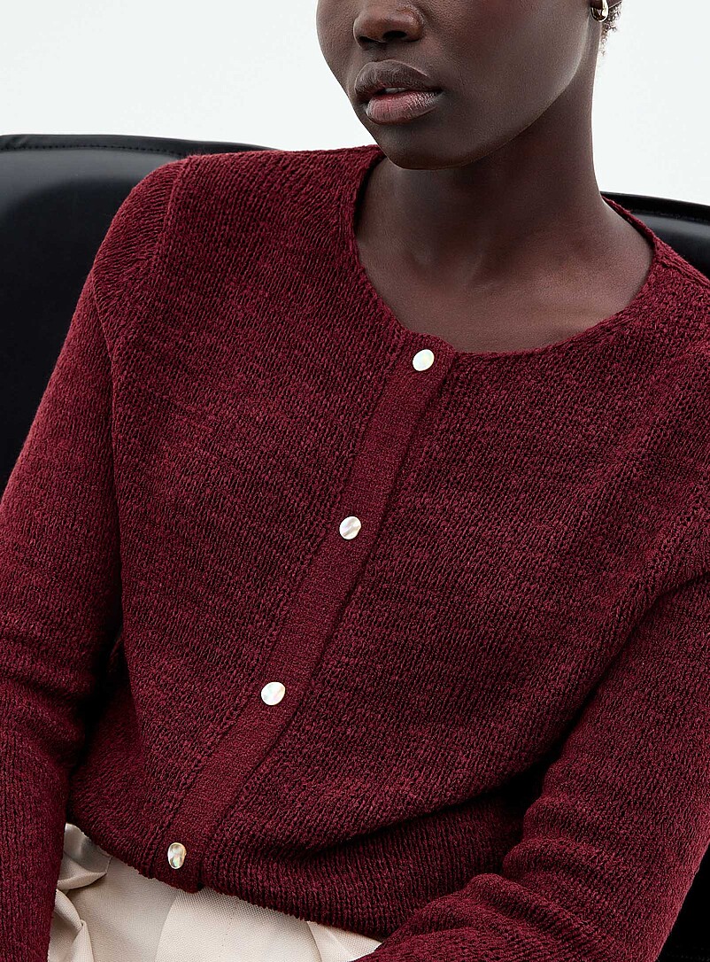 Lustrous ribbon-knit cardigan product image 2