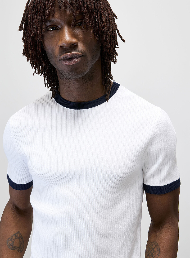 Trimmed ribbed sweater product image 2