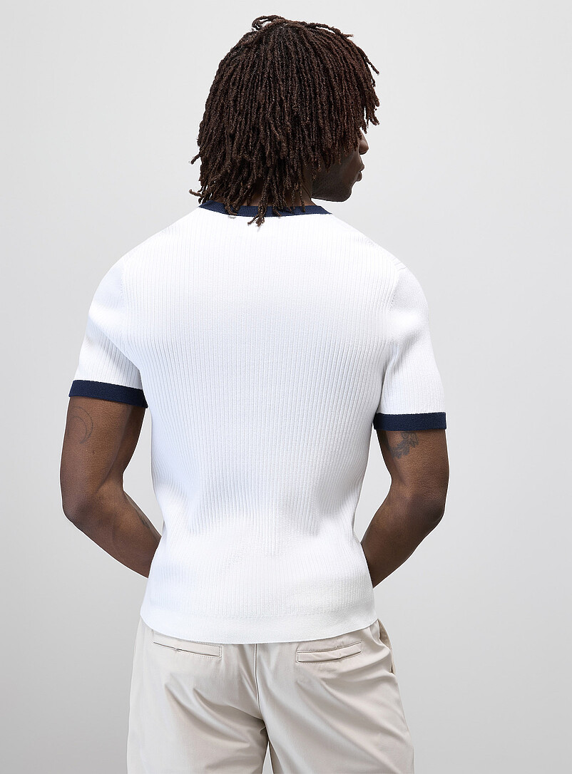 Trimmed ribbed sweater product image 3
