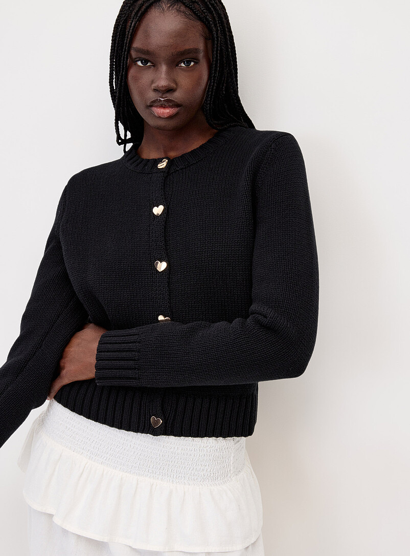 Heart Buttons Cardigan