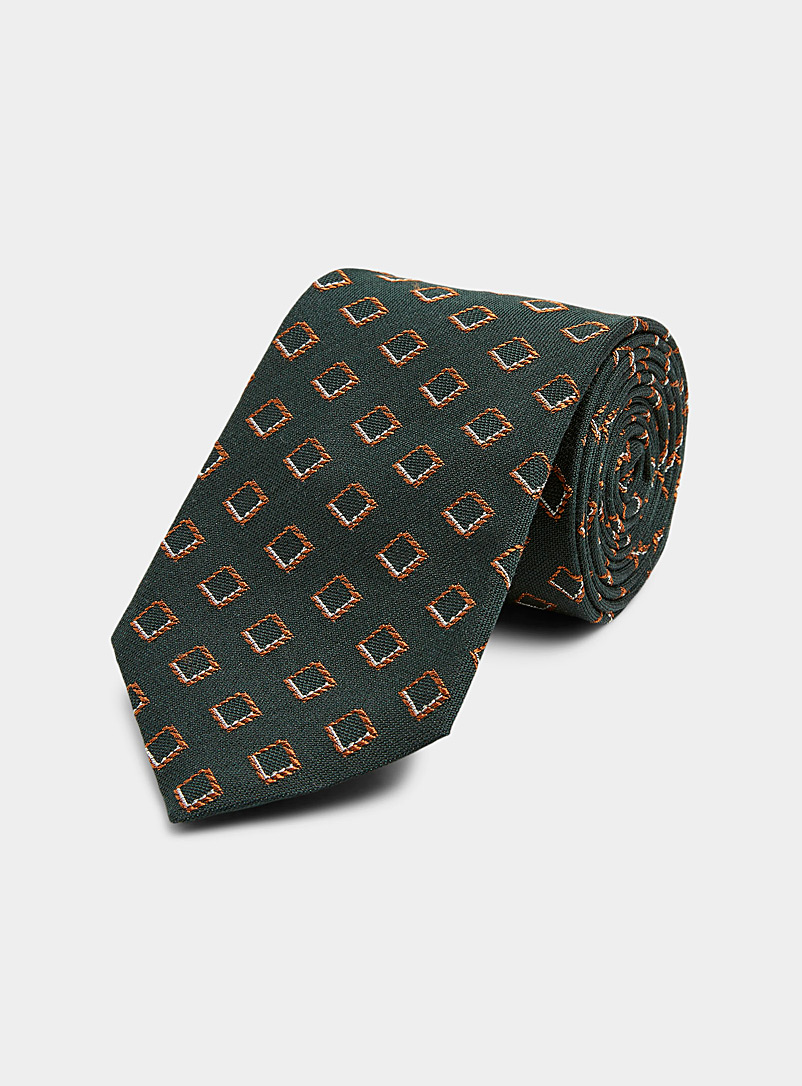 Atkinsons: La cravate carrés 3D Vert pour homme