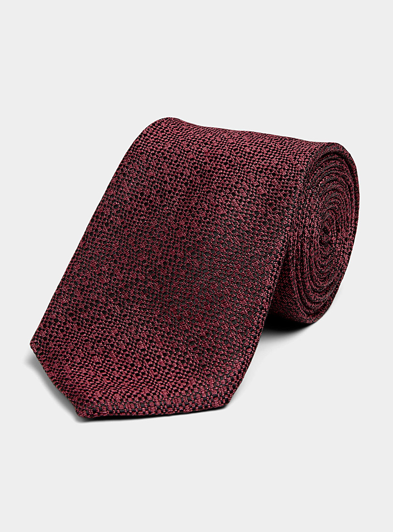 Atkinsons Ruby Red Woven playful check tie for men