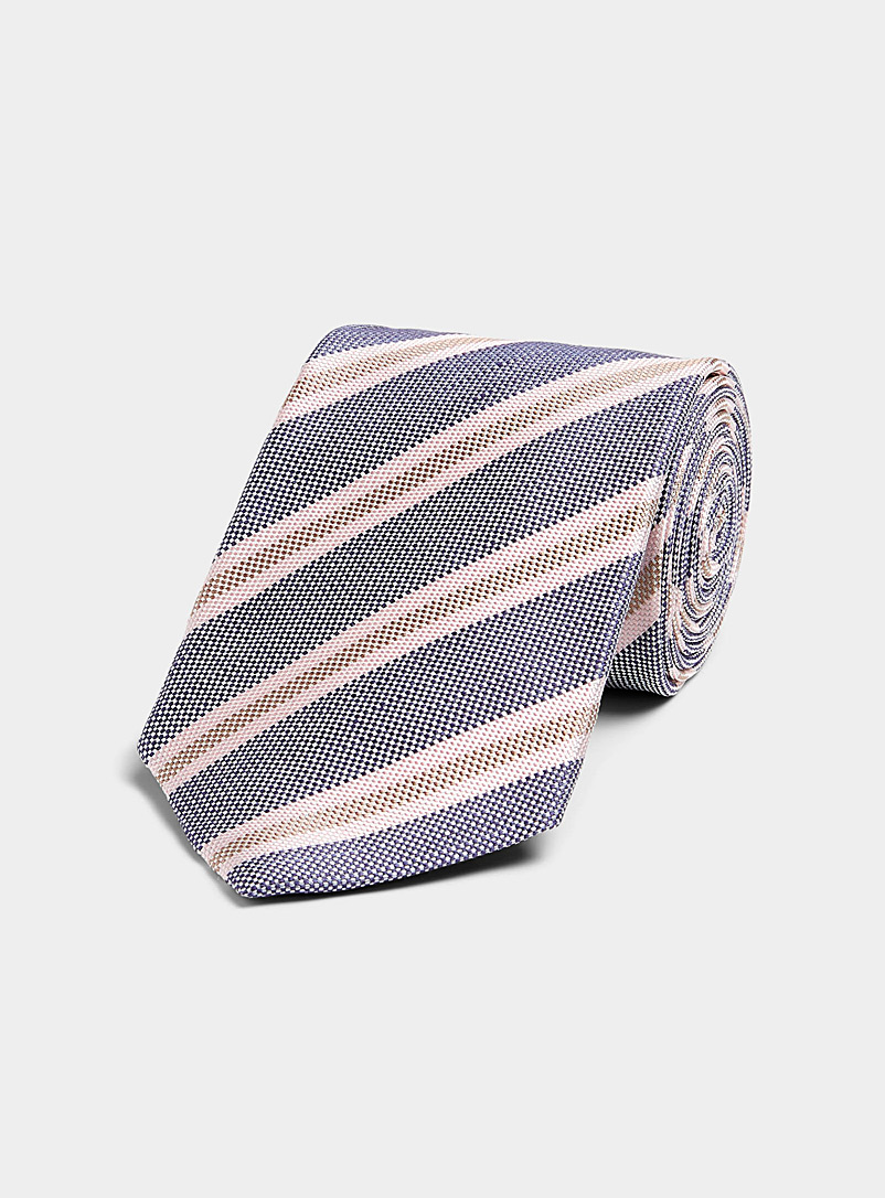 Le 31 Blue Check stripe tie for men
