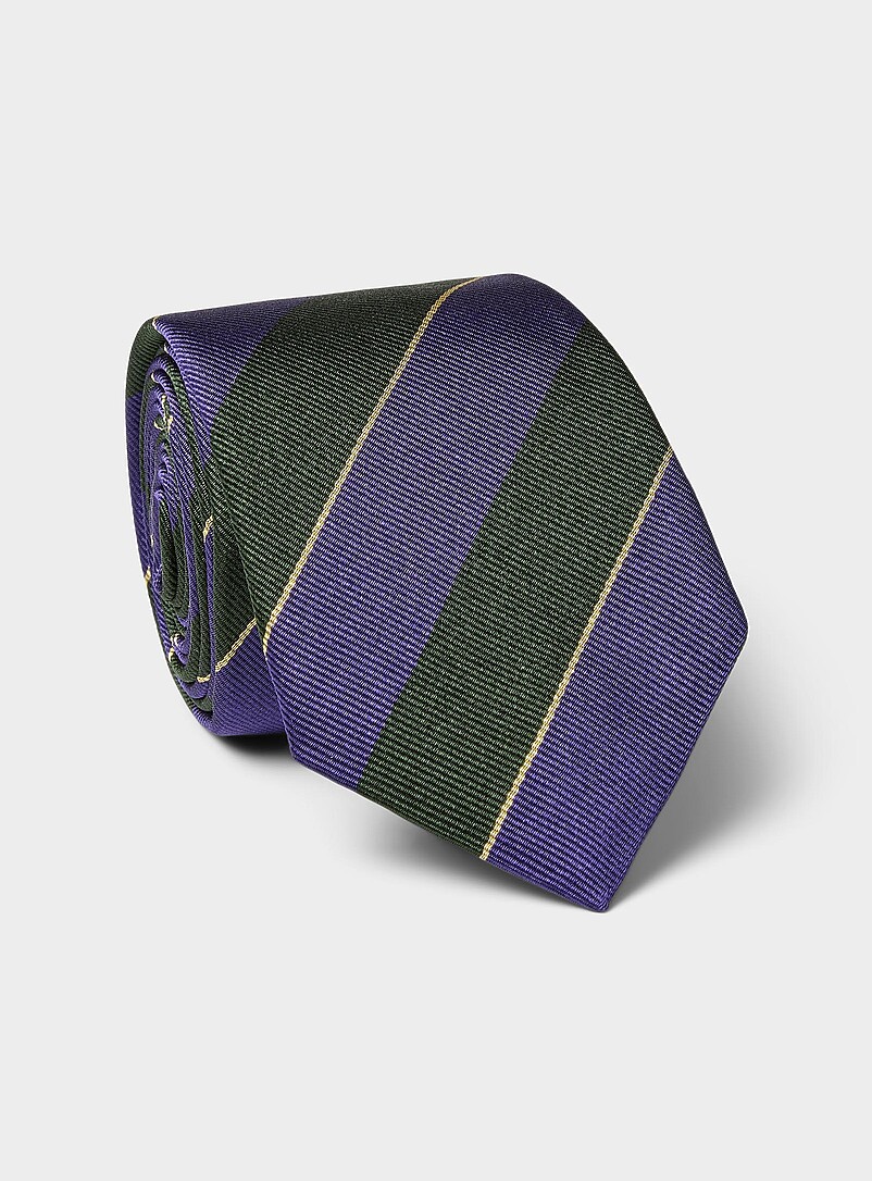 Alpine Green And Indigo Stripe Tie