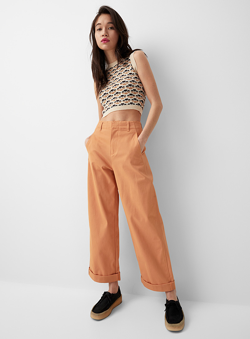 Twik: Le pantalon ample chino Tangerine pour femme