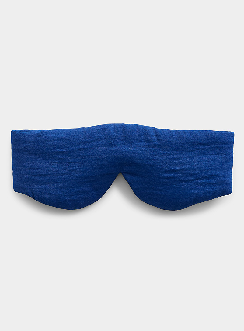 Miiyu Dark Blue Hammered satin sleep mask for women