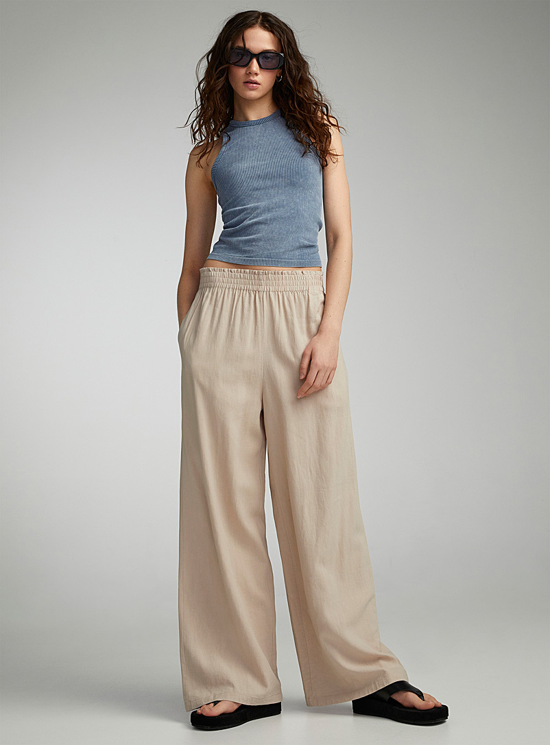 Wide-leg organic linen pant, Twik, Shop Women%u2019s Wide-Leg Pants  Online in Canada