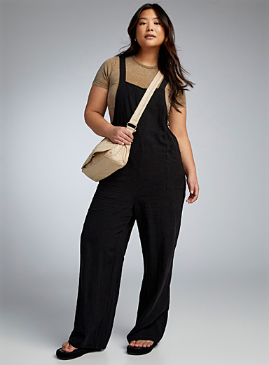 SELONE Plus Size Jumpsuits for Women Dressy Baggy Casual Linen Overalls  Loose Dungarees Romper Playsuit Cotton And Jumpsuit for Everyday Wear  Running