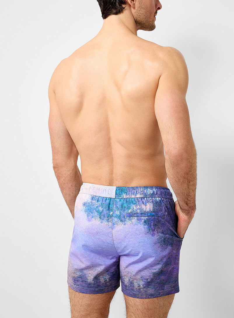 Simons: Le maillot short extensible imprim&eacute; Monet pour homme