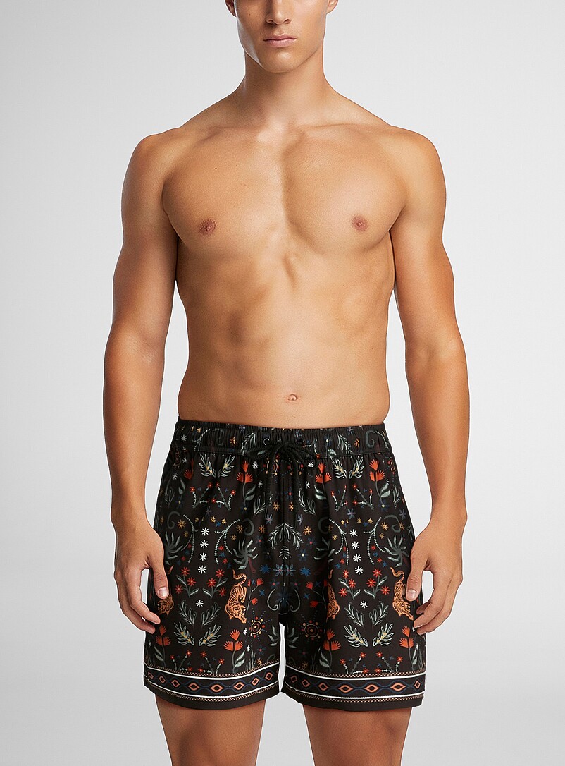 Pyjama Court Homme T-Shirt + Short Imprimé Érotique Sexy - Ensemble Football Léger Confort Respirant (Noir, Taille L5)