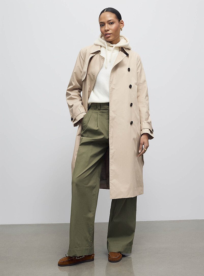 Belted double-breasted trench coat | Contemporaine | Women's