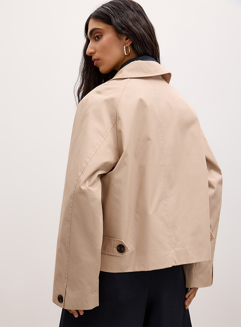 ジャケット・アウター diante RAGLAN SLEEVE SHORT TRENCH COAT Raglan sleeve cropped boxy-fit trench coat | Icône | Women's