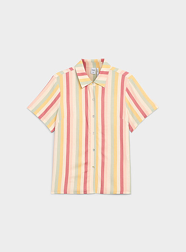 Twik Patterned white Patterned linen-blend shirt for women