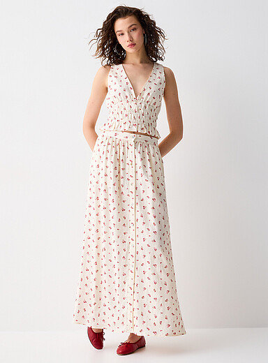 La jupe maxi boutonn&eacute;e
