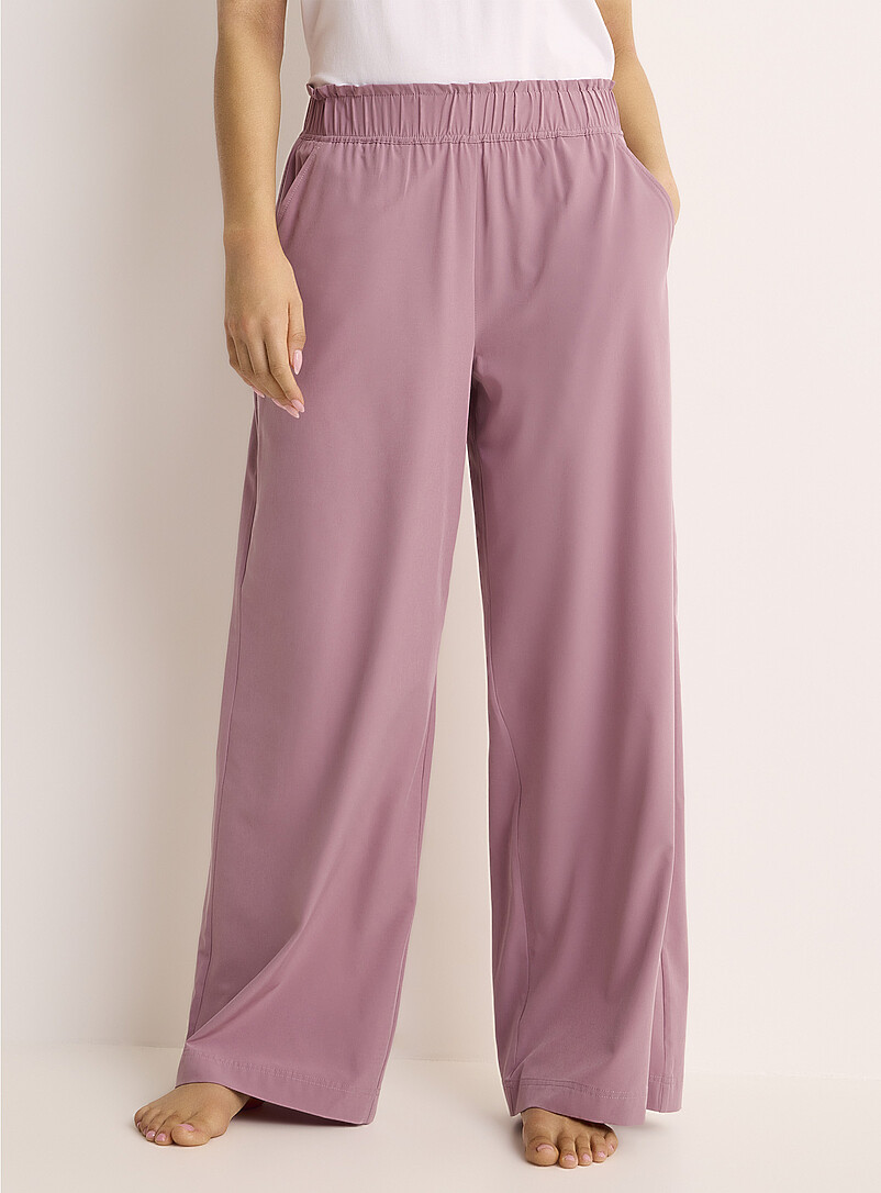 Miiyu: Le pantalon d&eacute;tente fluide extensible Mauve pour femme