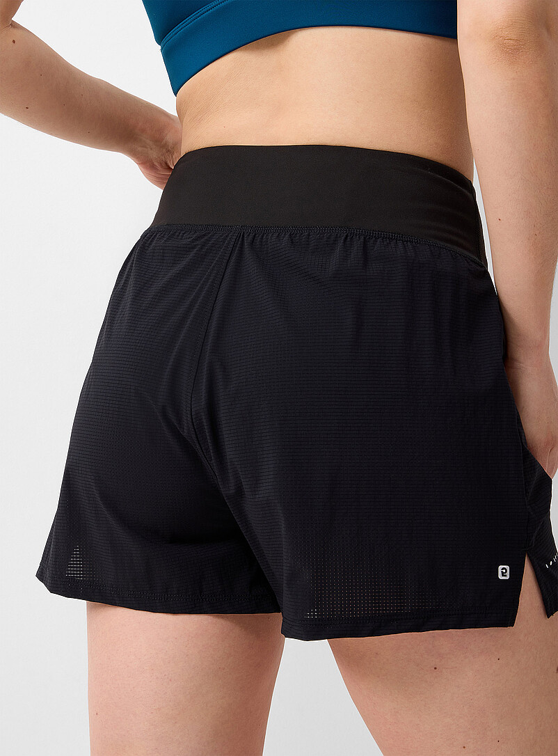 I.FIV5 Brown Fluid comfort-waist ripstop short Length: 2.5" for women
