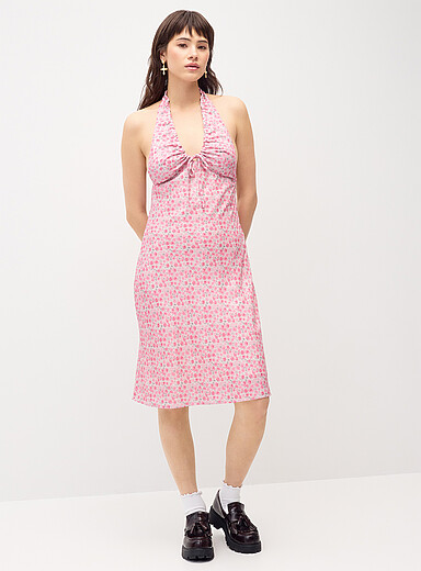 La robe midi licou cr&ecirc;pe