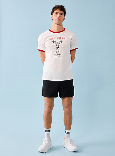 I.FIV5: Le short ripstop fentes lat&eacute;rales Longueur 5 po Noir pour homme