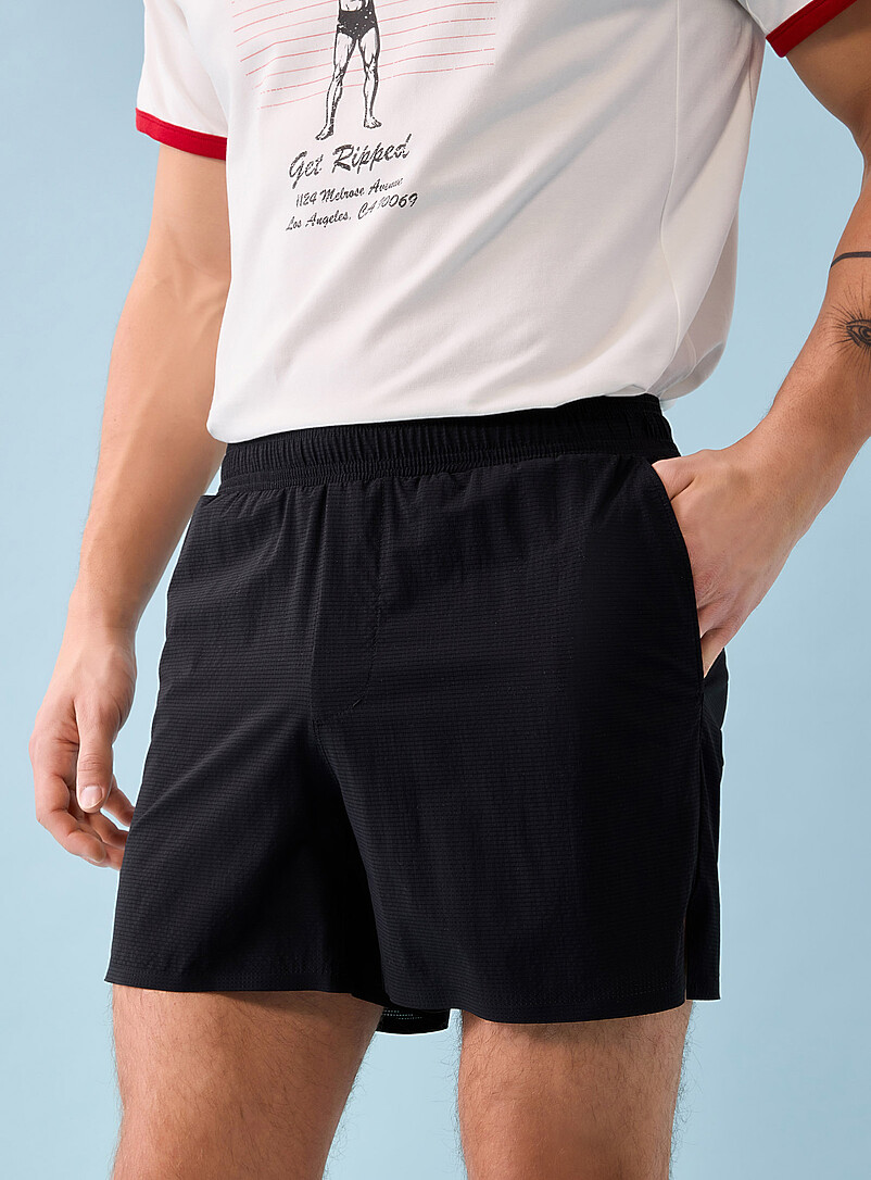 I.FIV5: Le short ripstop fentes lat&eacute;rales Longueur 5 po Bleu pour homme
