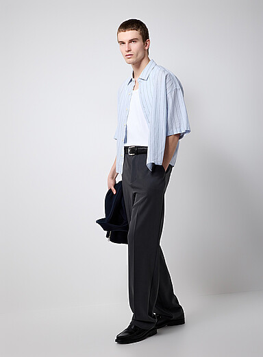 Soft monochrome pant <b>Paris fit - Relaxed high rise</b>