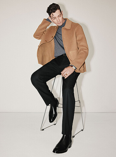 Soft pleated twill pant <b>Reykjavik fit - Tapered with pleats</b>