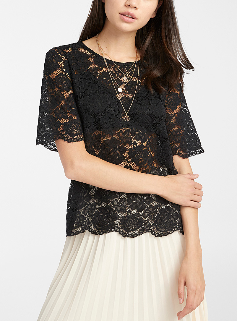rose lace shirt
