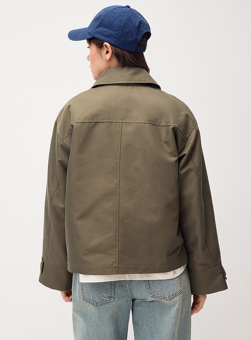 Cropped boxy-fit trench coat product image 3